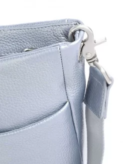 MANDARINA DUCK MELLOW LUX Borsa A Tracolla In Pelle Martellata -borsa alla moda negozio mandarina duck mellow lux borsa a tracolla in pelle martellata titanio 8032803751058 2