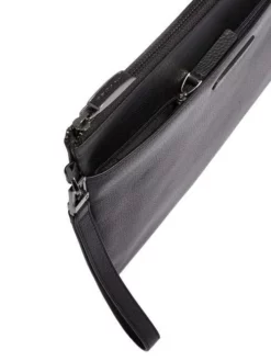 PIQUADRO MODUS RESTYLING Pochette Portatutto In Pelle -borsa alla moda negozio piquadro modus restyling pochette portatutto in pelle nero 8024671632669 2