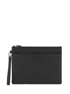 PIQUADRO MODUS RESTYLING Pochette Portatutto In Pelle -borsa alla moda negozio piquadro modus restyling pochette portatutto in pelle nero 8024671632669 3