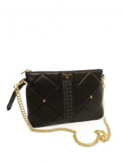 POLLINI CHESTERFIELD Pochette Con Tracolla -borsa alla moda negozio pollini chesterfield pochette con tracolla nero 8058051045817 2