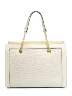POLLINI COCCO LUX Borsa A Mano Manici Catena -borsa alla moda negozio pollini cocco lux borsa a mano manici catena avorio 8059965332185 2