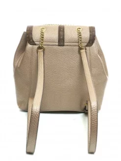 POLLINI SOFT PLAIN Zaino Con Flap -borsa alla moda negozio pollini soft plain zaino con flap oro marrone 8059965333281 3