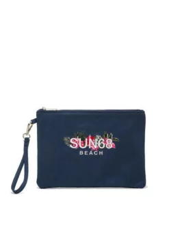 SUN68 LOGO BEACH Pochette Da Spiaggia In Canvas