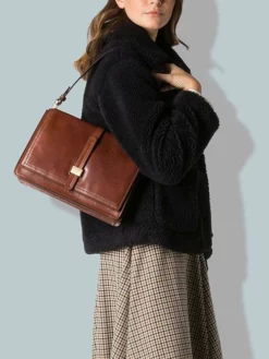 THE BRIDGE BEATRICE Borsa A Spalla Con Tracolla 7 THE BRIDGE BEATRICE Borsa A Spalla Con Tracolla -borsa alla moda negozio the bridge beatrice borsa a spalla con tracolla marrone 8033748482274 3