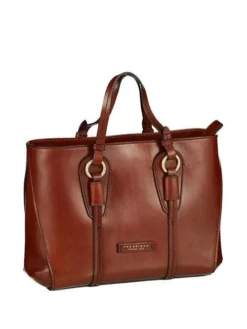 THE BRIDGE STROZZI Borsa A Mano Con Tracolla -borsa alla moda negozio the bridge strozzi borsa a mano con tracolla marrone 8033748500022 2