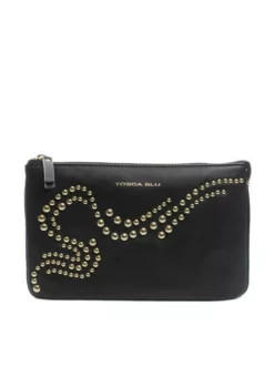 TOSCA BLU NIZZA Tracolla Tre Scomparti Con Borchie -borsa alla moda negozio tosca blu nizza tracolla tre scomparti con borchie nero 8050035382185 2