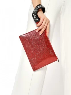 TRUSSARDI CLOE Pochette -borsa alla moda negozio trussardi cloe pochette rosso 8051932168407 3