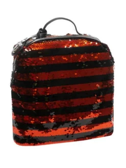 TRUSSARDI T-WOW Night Stripes Zaino Donna Con Paillettes -borsa alla moda negozio trussardi t wow night stripes zaino donna con paillettes black red 8057735756209 2