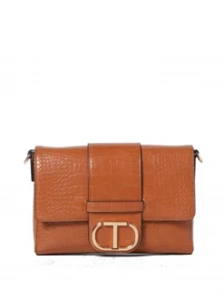 TWINSET Borsa A Spalla Con Stampa Cocco -borsa alla moda negozio twinset borsa a spalla con stampa cocco st cocco argan oil 8052860390670 2