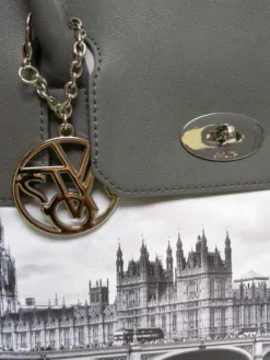 YNOT FASHION Tote Bag Large -borsa alla moda negozio ynot fashion tote bag large london grey 8059392165868 2