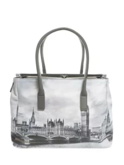 YNOT FASHION Tote Bag Large -borsa alla moda negozio ynot fashion tote bag large london grey 8059392165868 4