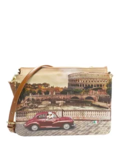 YNOT YESBAG Flap Bag CON TRACOLLA -borsa alla moda negozio ynot yesbag flap bag con tracolla roma vintage 8059392180588 3